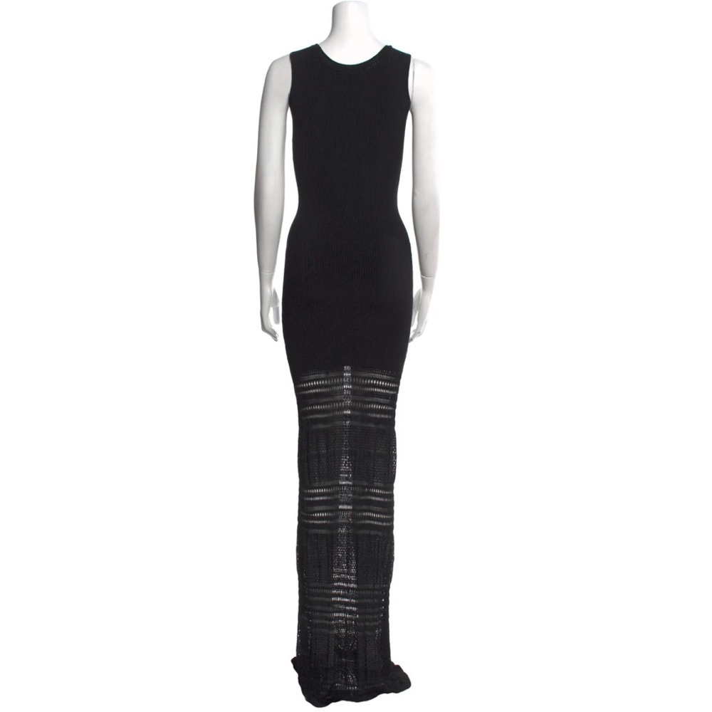 Zac Posen Black Crochet Maxi Dress - Picture 1 of 10